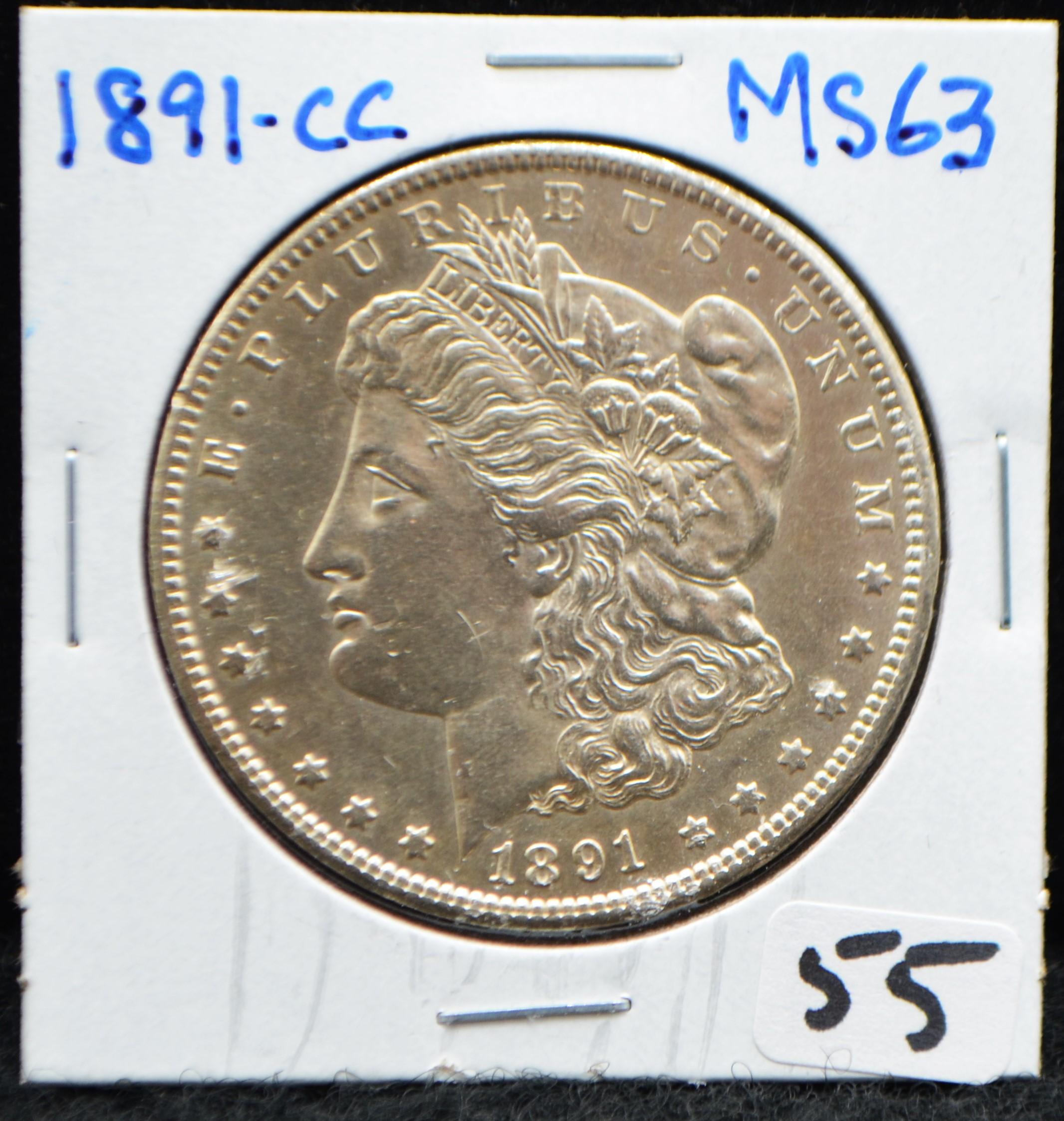 KEY 1891-CC MORGAN DOLLAR