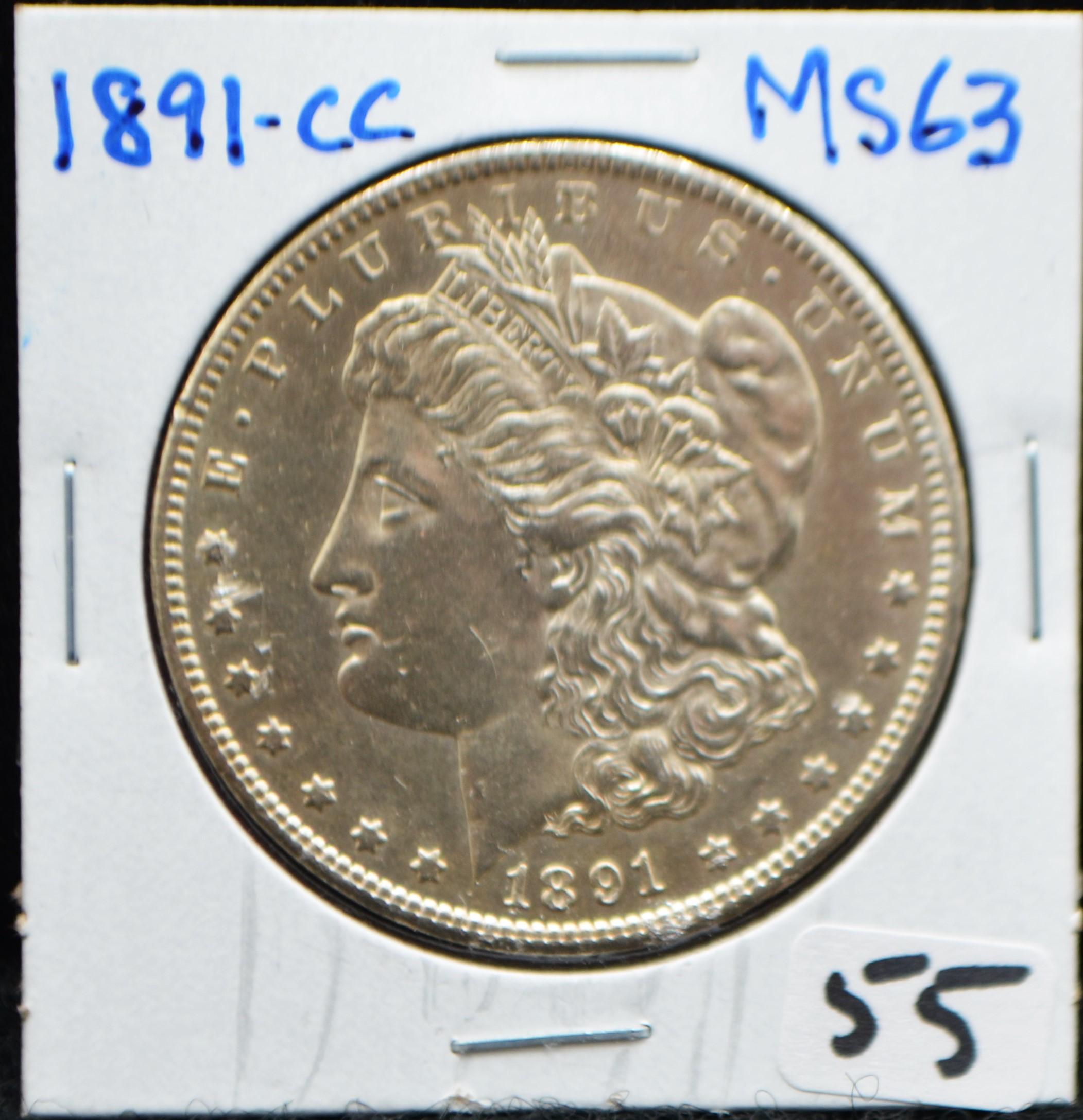 KEY 1891-CC MORGAN DOLLAR