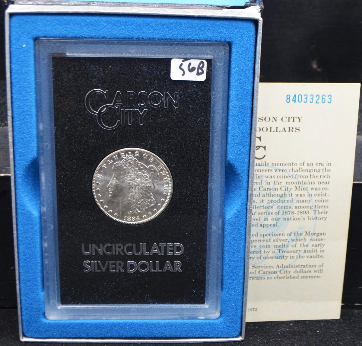 1884-CC GSA BLACK BOX MORGAN DOLLAR