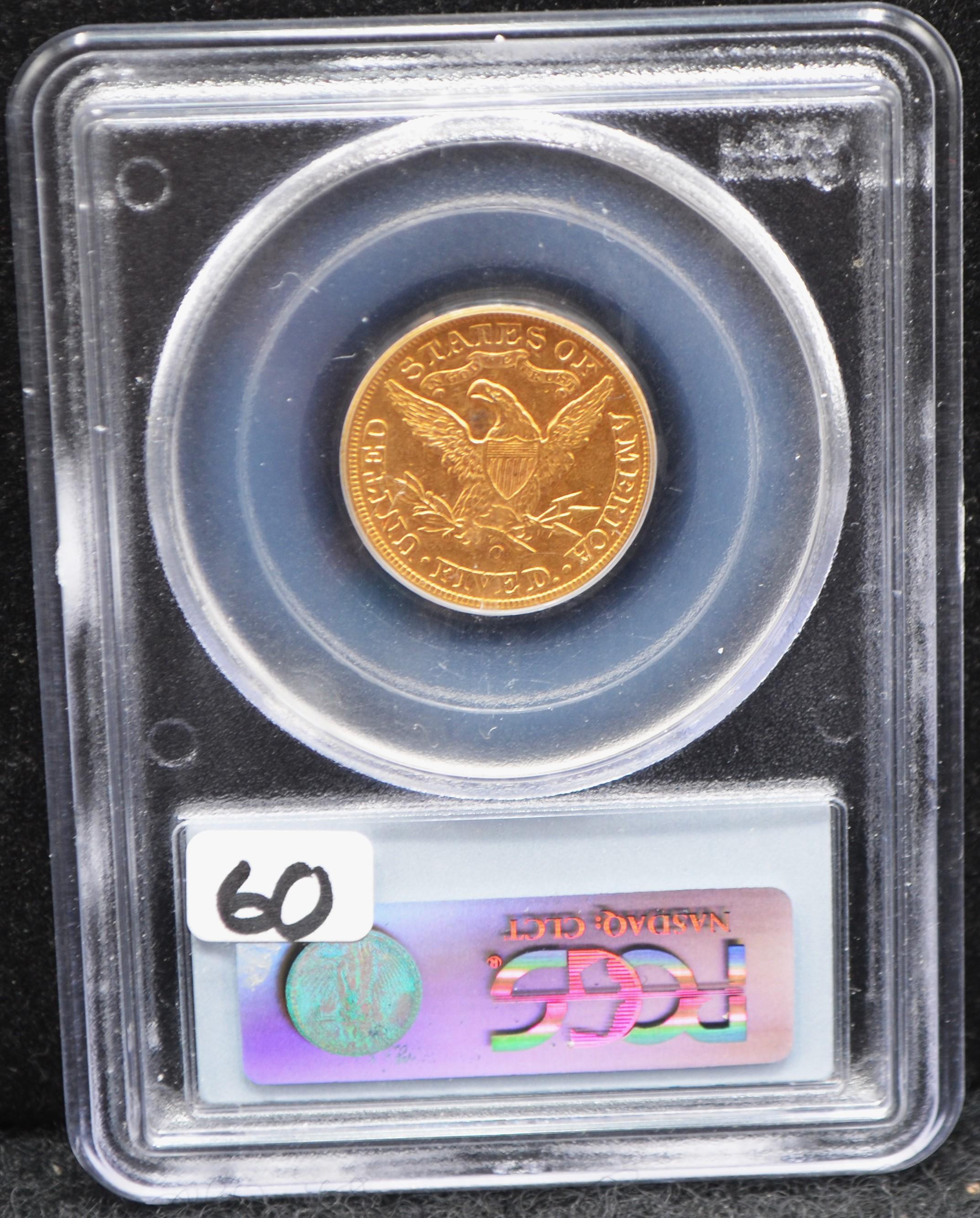 1894-0 $5 LIBERTY HEAD GOLD COIN - PCGS XF45