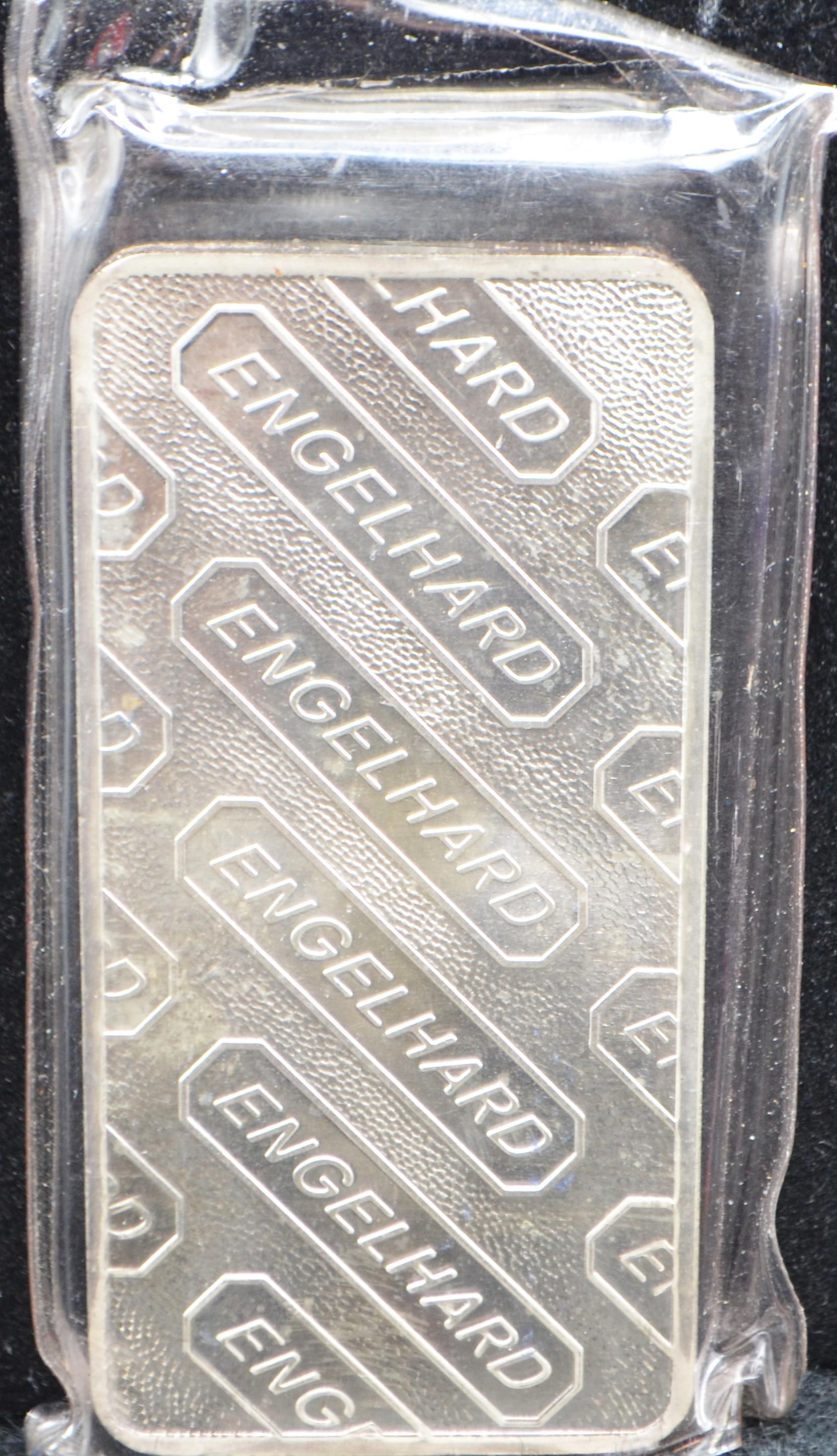 ENGELHARD 10 TROY OZ .999 FINE SILVER BAR