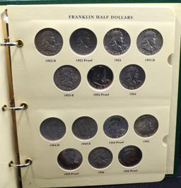 COMPLETE AU/BU FRANKLIN HALF DOLLAR BOOK