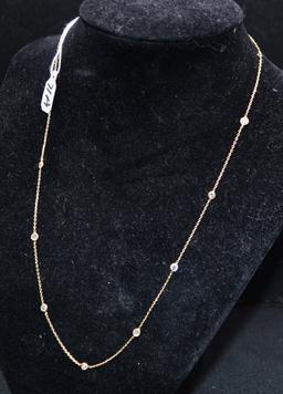 LADIES "DIAMONDS BY THE YARD" DIAMOND 14K NECKLACE