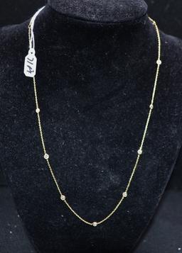 LADIES "DIAMONDS BY THE YARD" DIAMOND 14K NECKLACE