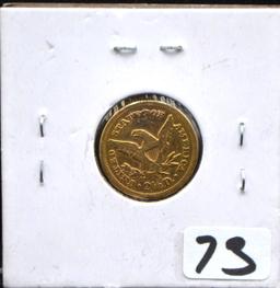 1861-S $2 1/2 LIBERTY HEAD GOLD COIN