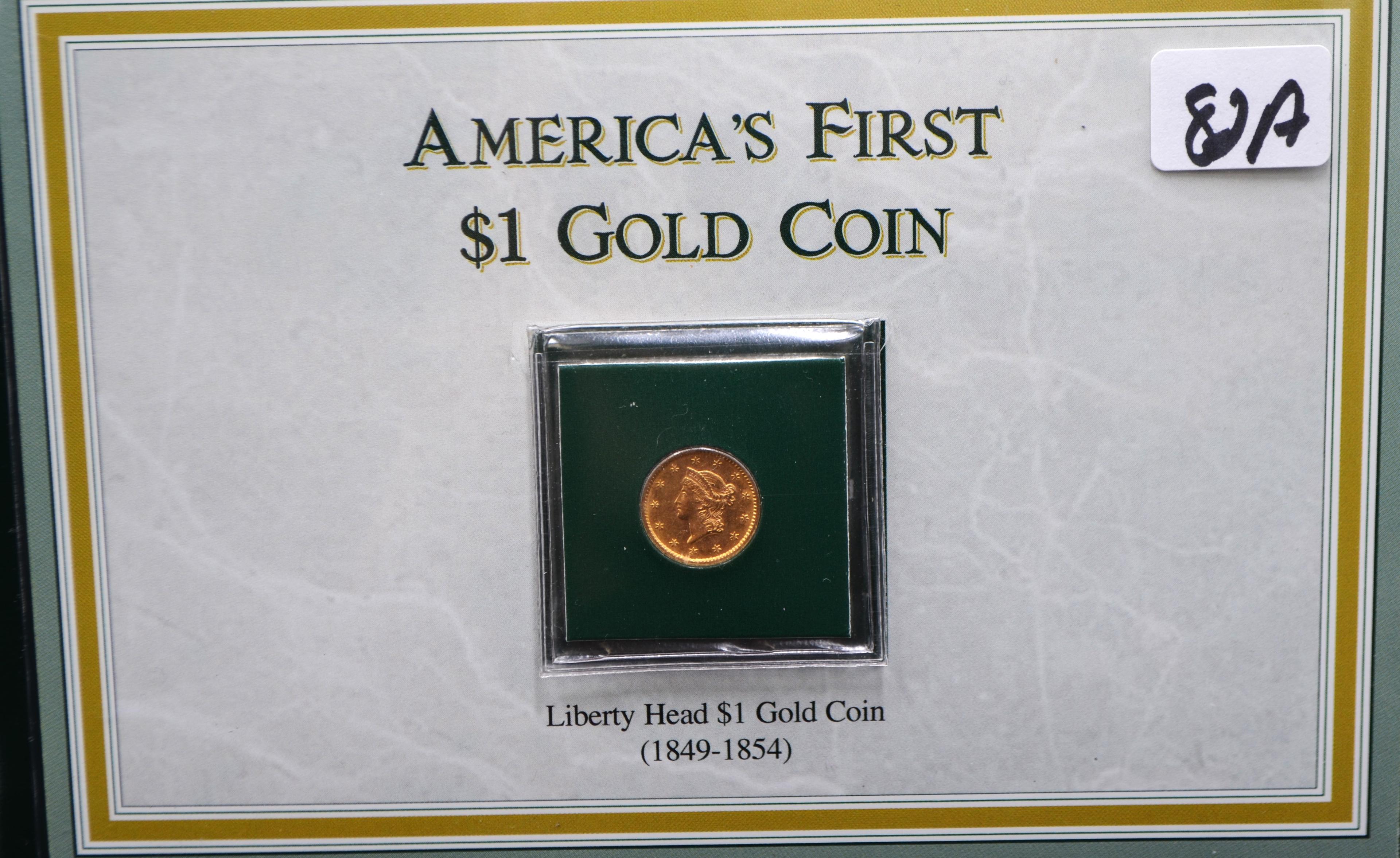 1852 $1 LIBERTY HEAD GOLD COIN