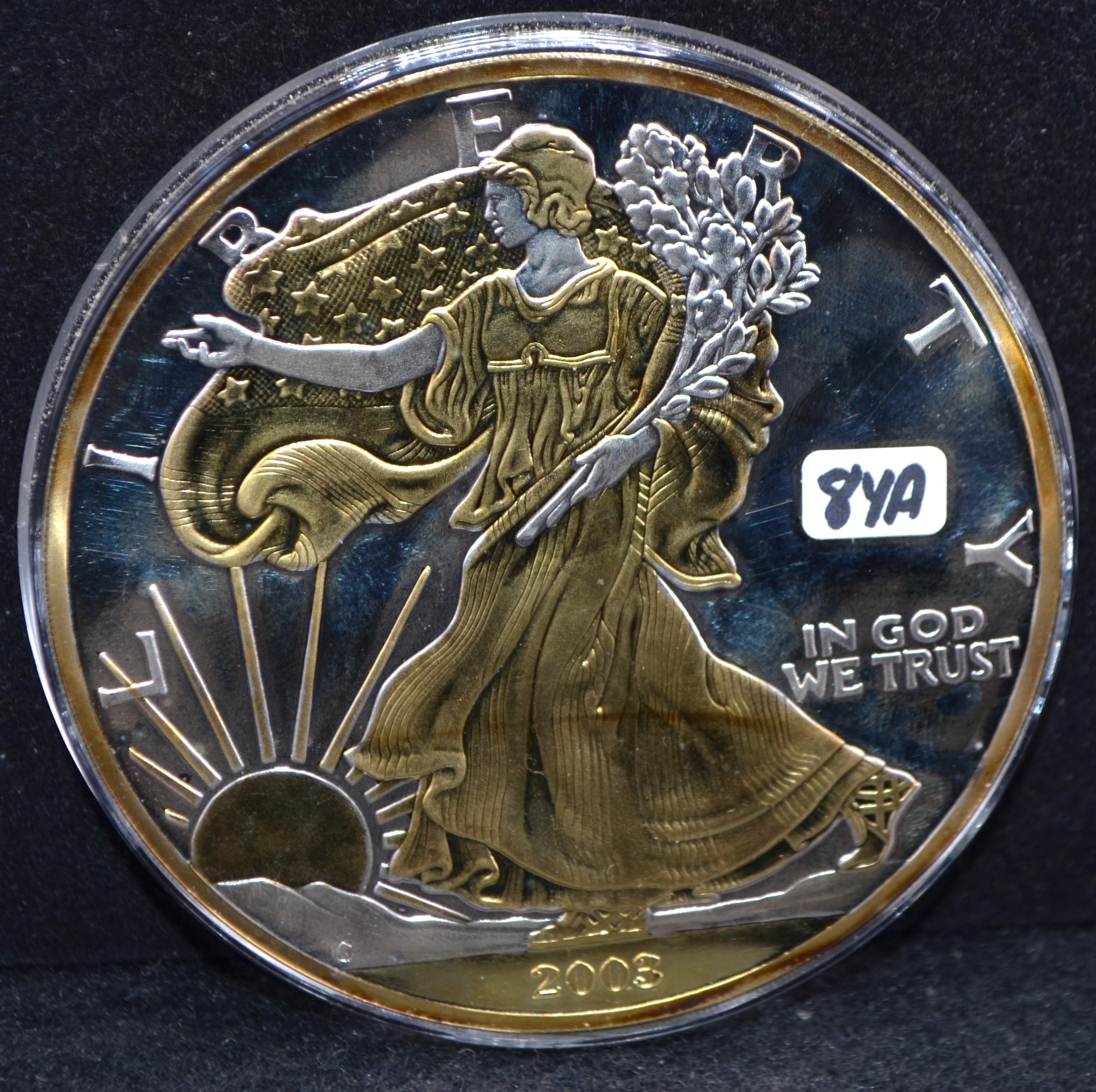 2003 12 OZ ,999 FINE SILVER LIBERTY ROUND