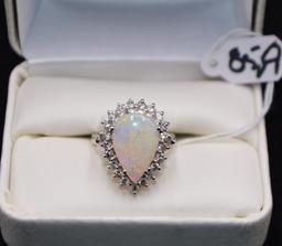 LADIES 2.68 CTTW DIAMOND & OPAL 14K GOLD  RING