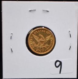 CHOICE 1906 $2 1/2 LIBERTY HEAD GOLD COIN