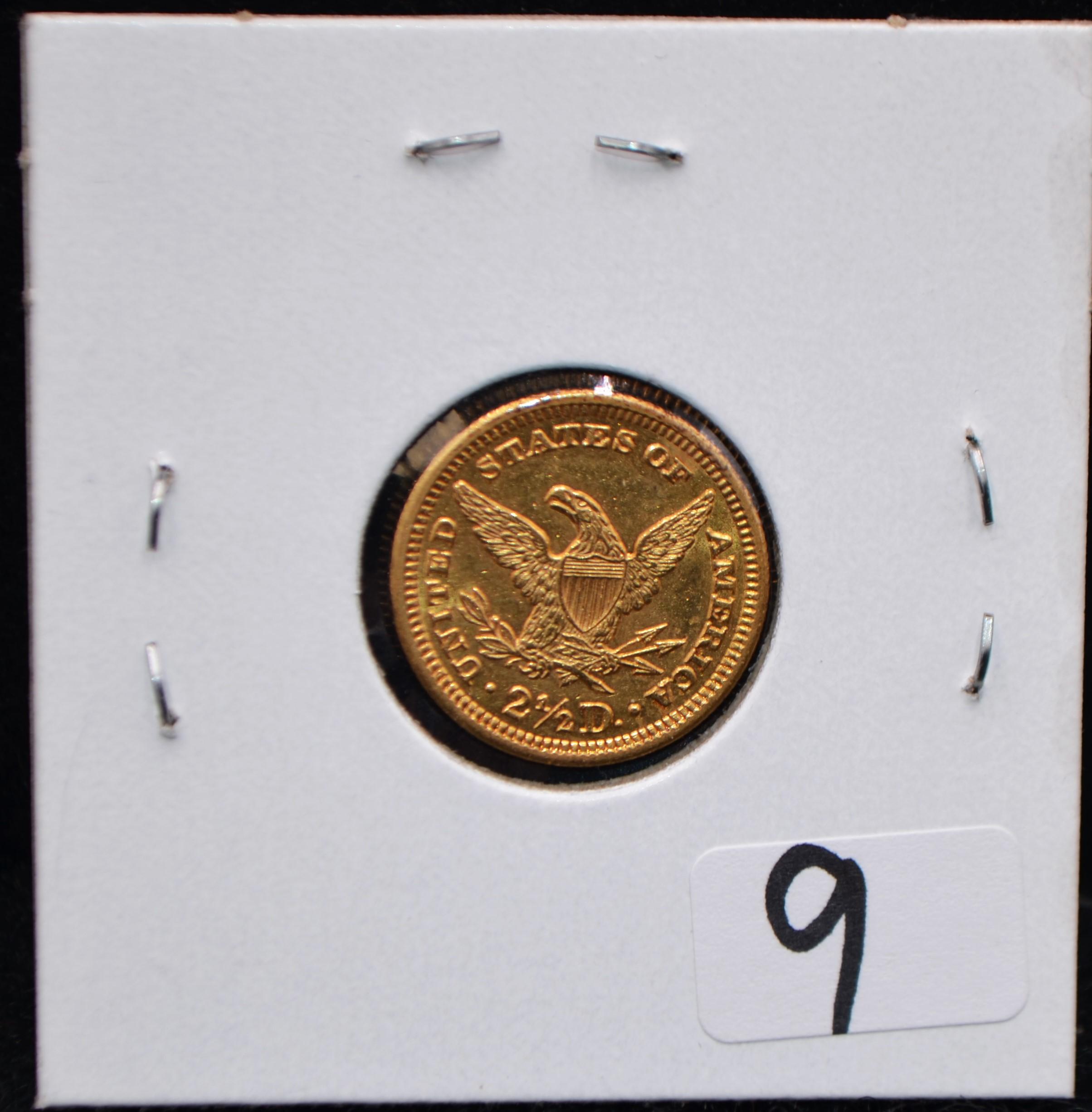 CHOICE 1906 $2 1/2 LIBERTY HEAD GOLD COIN
