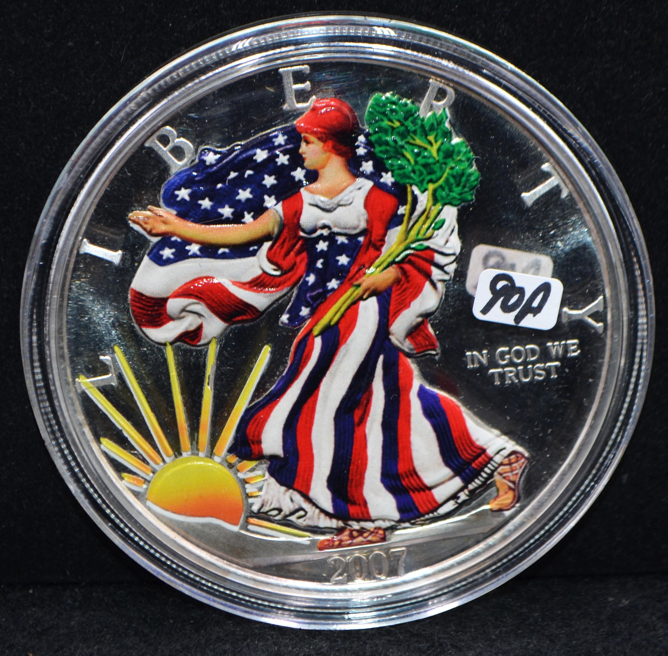 2007 1/2 LB (6 OZ) COLORIZED WALKING LIBERTY