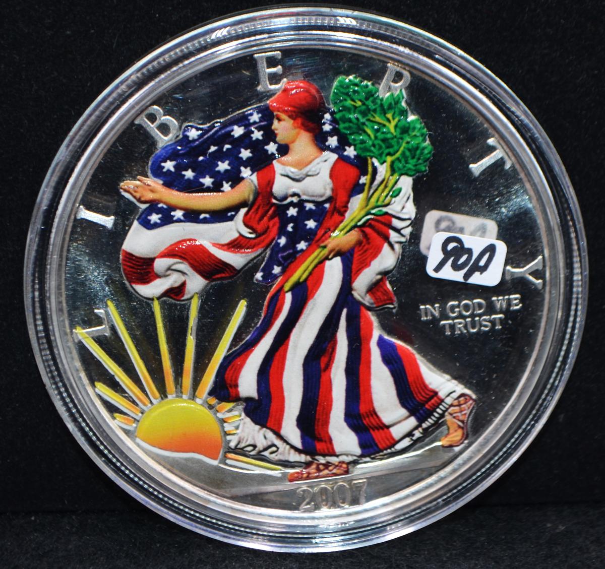 2007 1/2 LB (6 OZ) COLORIZED WALKING LIBERTY