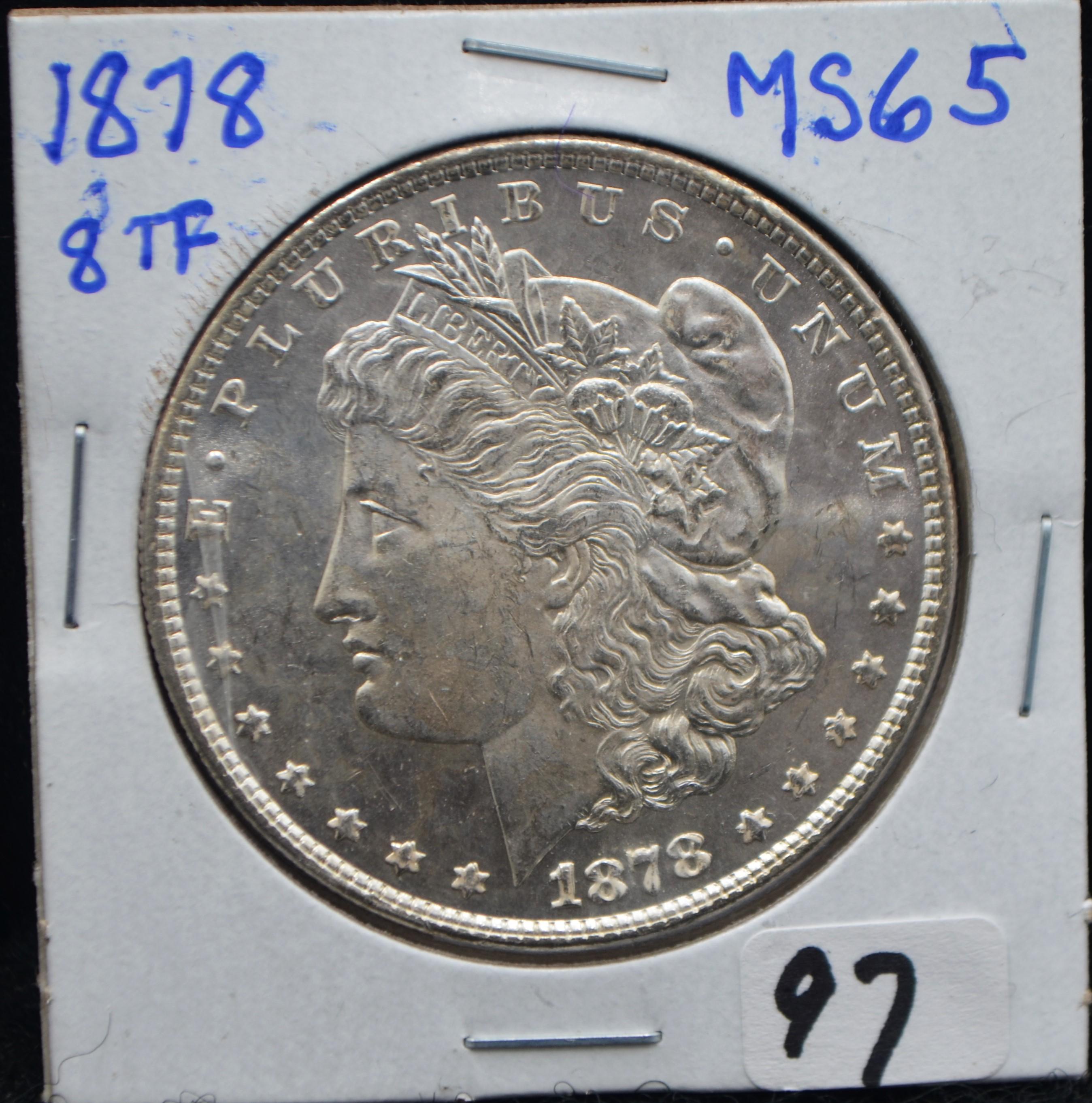 1878 8TF MORGAN DOLLAR