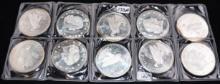 TEN 1 OUNCE .999 FINE SILVER ROUNDS