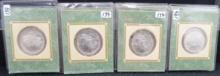 4 BU MORGAN DOLLARS 1883-0, 1884-0, (2) 1885-0