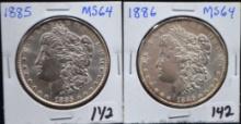 1885 & 1886 MORGAN DOLLARS