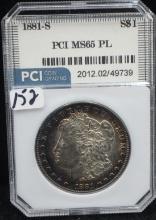 1881-S MORGAN DOLLAR - PCI MS65PL