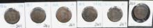 6 EARLY DATE LARGE CENTS