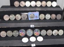 30 MIXED DATE 1 OZ FINE SILVER AMERICAN EAGLES