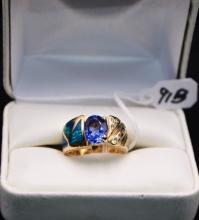 LADIES 1.85CTTW DIAMOND & TANZANITE 14K RING