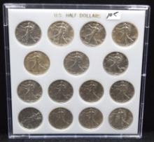 SET OF UNC WALKING LIBERTY HALVES (1941-1945)