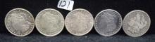 6 MIXED DATES & MINTS MORGAN DOLLARS