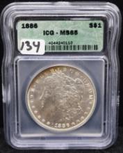 1886 MORGAN DOLLAR - ICG MS65