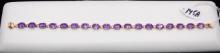 LADIES 14.45 CTTW AMETHYST 14K GOLD BRACELET
