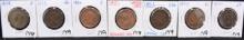 (7) MIXED DATE LARGE CENTS
