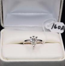LADIES 1.50 CT PEAR-SHAPED DIAMOND 14K GOLD RING