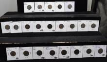 22 MIXED DATE SHIELD NICKELS