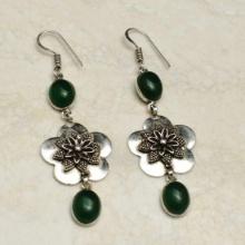 GREEN ONYX DANGLE STYLE EARRINGS