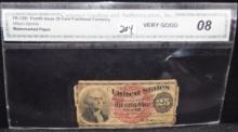 FOURTH ISSUE 25 CENT FRACTIONAL CURRENCY