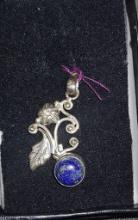 GOLDEN LAPIS LUZULI 925 STERLING SILVER PENDANT