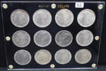 12 HIGH GRADE  MORGAN DOLLARS