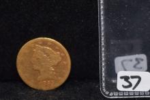1855-S $5 LIBERTY GOLD COIN