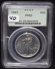 1941 WALKING LIBERTY HALF DOLLAR - PCGS PR65