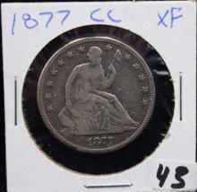 1877-CC SEATED LIBERTY HALF DOLLAR