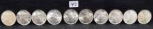 10 CHOICE UNC 1922 PEACE DOLLARS