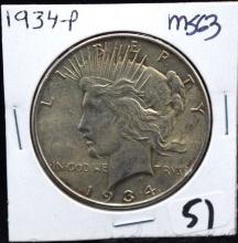 HIGH GRADE 1934 PEACE DOLLAR