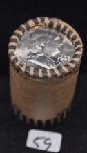 20 ORIGINALROLL 1963 FRANKLIN HALF DOLLARS