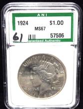 HIGH GRADE 1924 PEACE DOLLAR - ANI MS67
