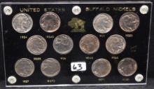 SET OF 12 AU BUFFALO NICKELS