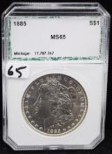 1885 MORGAN DOLLAR - PCI MS65