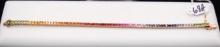 LADIES 14K YELLOW GOLD SAPPHIRE BRACELET