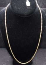 LADIES 14K YELLOW GOLD 24 INCH ROPE NECKLACE