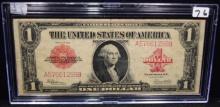 RARE RED SEAL $1 LARGE SIZE U.S. NOTE SERIES 1923