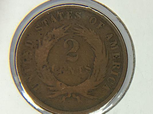 1869 2 Cent Copper