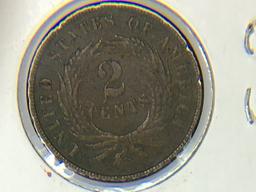 1865 2 Cent Copper