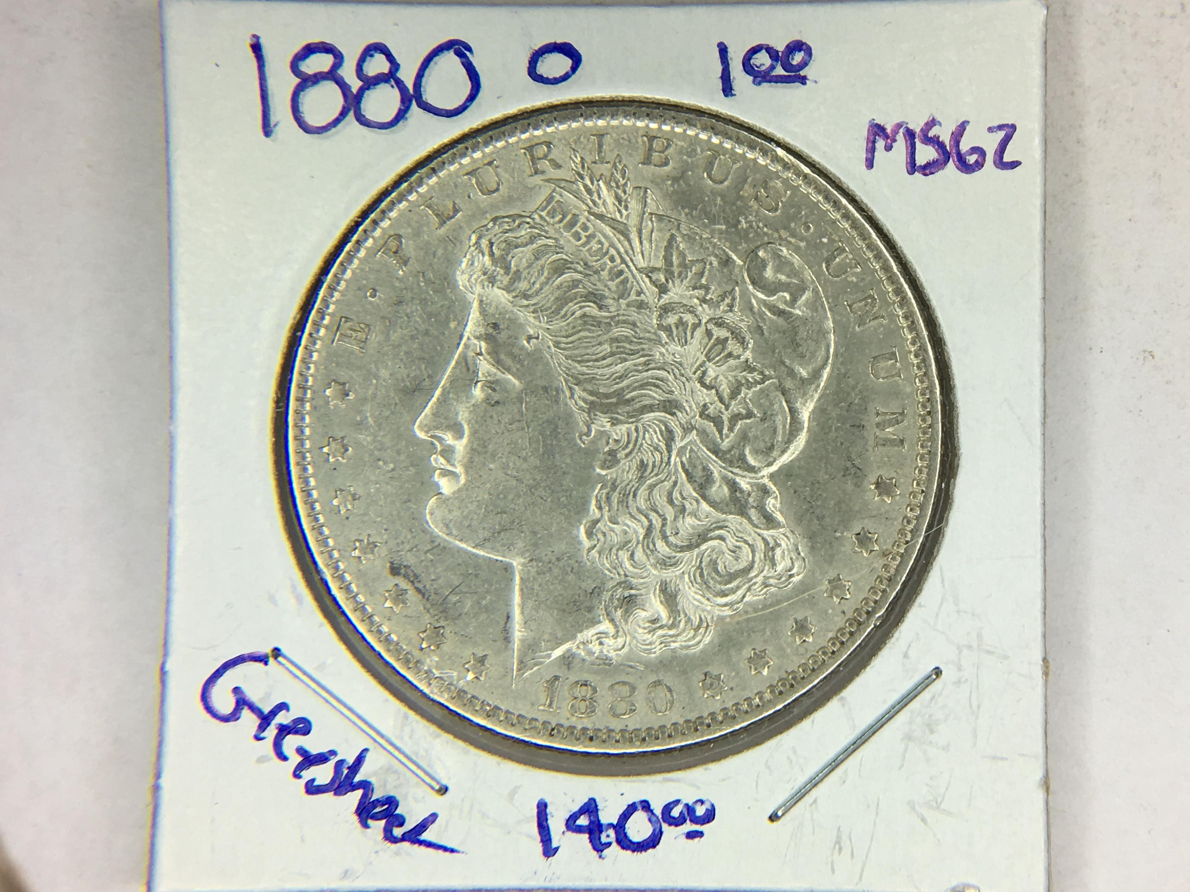 1880 O Morgan Dollar